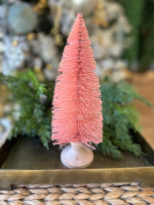 Pastel Sisal Brush Trees on Wood Base