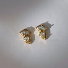 Load image into Gallery viewer, Rianne CZ Gold Studs

