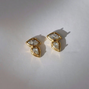 Rianne CZ Gold Studs