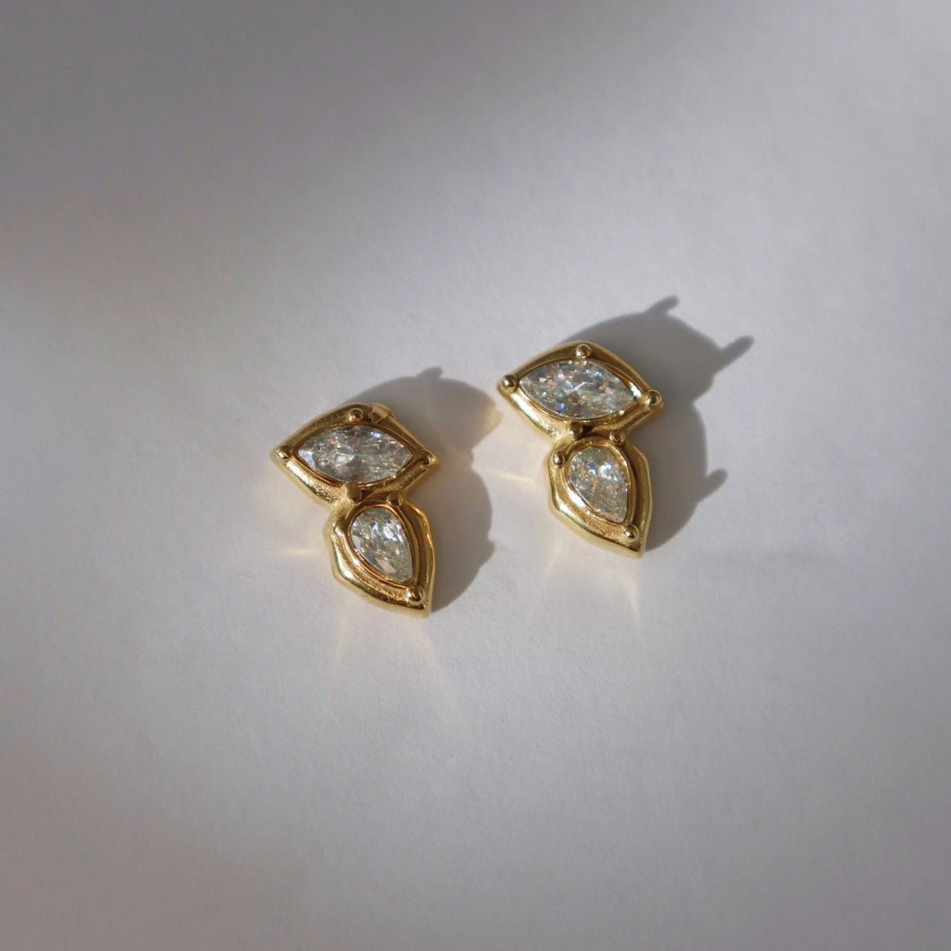 Rianne CZ Gold Studs