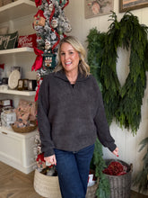 Load image into Gallery viewer, Carbon CozyChic Dolman Collared Sweater
