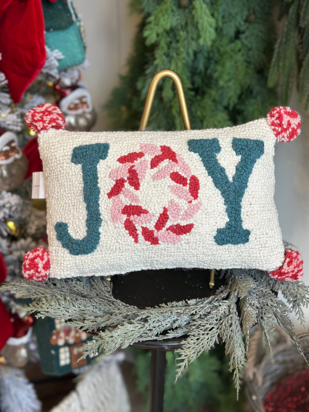 Pink Joy w/ Pompom Hook Pillow