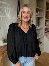 Load image into Gallery viewer, Black Romantic Lace Blouse
