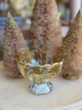 Load image into Gallery viewer, Striped Pedestal Glass Bowl
