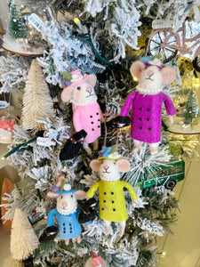 Wool Queen Mouse Ornaments