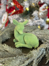 Load image into Gallery viewer, Mint Flocked Resin Deer
