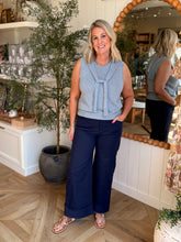 Load image into Gallery viewer, Navy Cuff Pant
