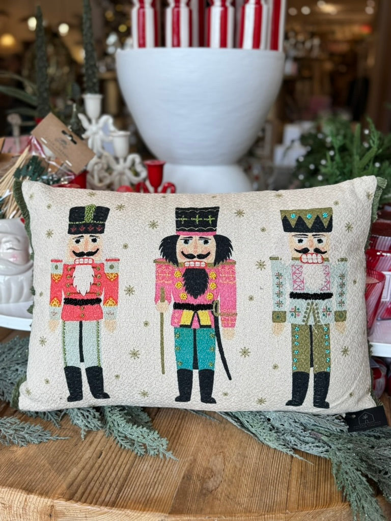 Knit Nutcracker Lumbar Pillow