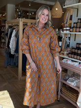 Load image into Gallery viewer, Mustard Floral Dress
