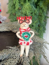 Load image into Gallery viewer, Holiday Wreath Mice Ornaments
