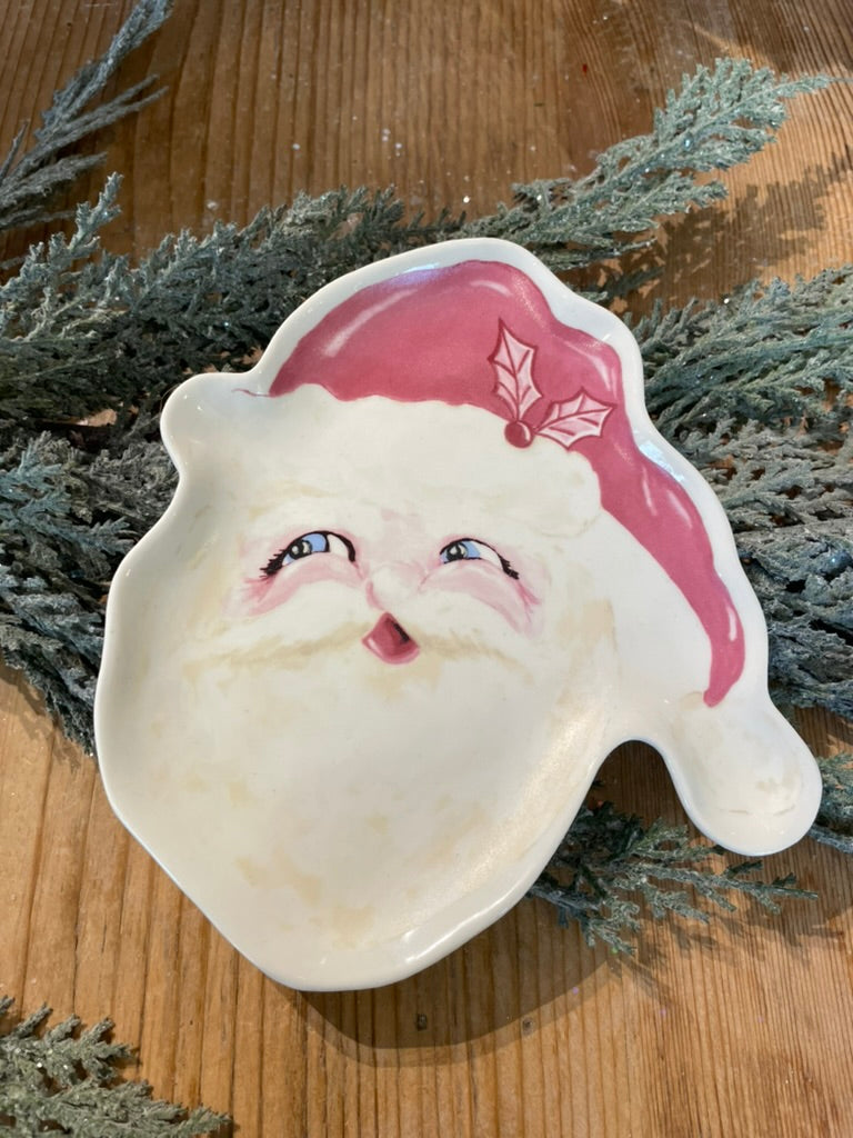 Mini Santa Stoneware Plate