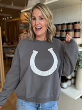 Load image into Gallery viewer, Charcoal Horseshoe Sweatshirt
