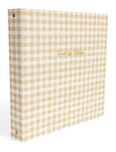 Load image into Gallery viewer, Beige Gingham Recipe Binder
