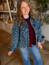 Load image into Gallery viewer, Denim Polka Dot Jacket
