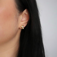 Load image into Gallery viewer, Rianne CZ Gold Studs
