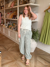 Load image into Gallery viewer, Dry Herb Stripe Jogger Pant
