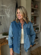 Load image into Gallery viewer, Dark Denim Mix Shirt
