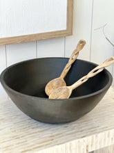 Load image into Gallery viewer, Large Black Salad Bowl
