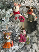 Load image into Gallery viewer, Wool Felt Folk Critter Ornaments
