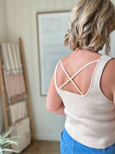 Load image into Gallery viewer, Cream Audrey Criss Cross Top
