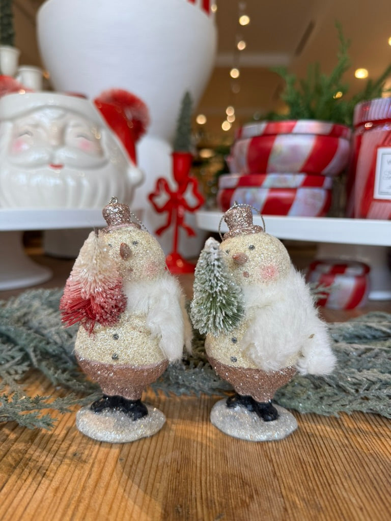 Snowman Pulp Ornaments