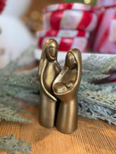 Load image into Gallery viewer, Set of 2 Gold Cast Iron Joseph &amp; Mary
