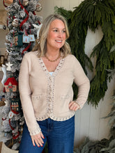 Load image into Gallery viewer, Pink Crochet Knit Cardigan
