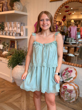 Load image into Gallery viewer, Spaghetti Strap Lace Trimmed Mini Dress
