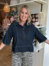 Load image into Gallery viewer, Denim Button Down Pullover Shirt
