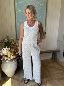 White Dotted Jumpsuit