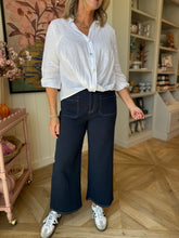 Load image into Gallery viewer, Navy Denim Wide Leg Pants
