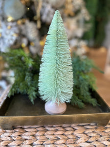 Pastel Sisal Brush Trees on Wood Base