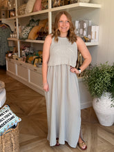Load image into Gallery viewer, Misty Grey Braylee Gauze Dress
