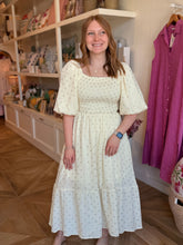 Load image into Gallery viewer, Silver Star Puff Sleeve Dress
