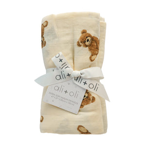 Teddy Bear Bamboo Swaddle