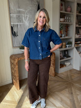 Load image into Gallery viewer, Brown Leopard Cuff Denim Pants
