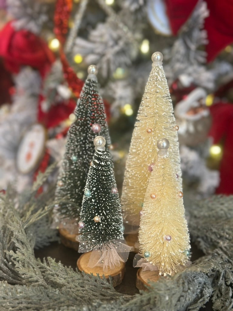 Sisal Trees with Pearls & Tulle