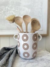 Load image into Gallery viewer, White Dot Utensil Holder
