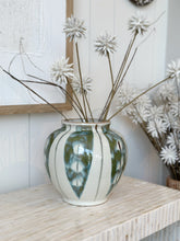 Load image into Gallery viewer, Blue Green Leaf Vase
