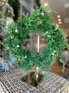 14" Pearl Cedar Wreath