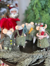 Load image into Gallery viewer, Winter Mice Wool Felt Ornaments
