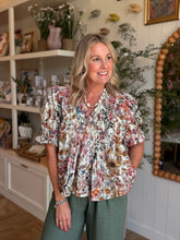 Load image into Gallery viewer, Floral Pintuck Blouse

