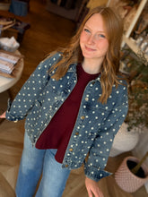 Load image into Gallery viewer, Denim Polka Dot Jacket
