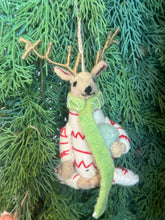 Load image into Gallery viewer, Wool Felt Festive Winter Animal Ornaments

