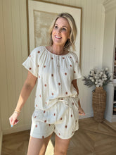 Load image into Gallery viewer, Cream Embroidered Gauze Short Set

