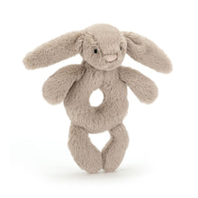 Load image into Gallery viewer, Bashful Beige Bunny Ring Rattle
