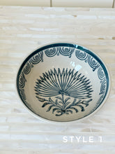 Load image into Gallery viewer, Floral Stoneware Bowl
