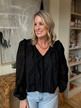 Load image into Gallery viewer, Black Romantic Lace Blouse
