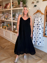 Load image into Gallery viewer, Black Linen Maxi Dress
