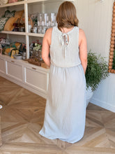 Load image into Gallery viewer, Misty Grey Braylee Gauze Dress
